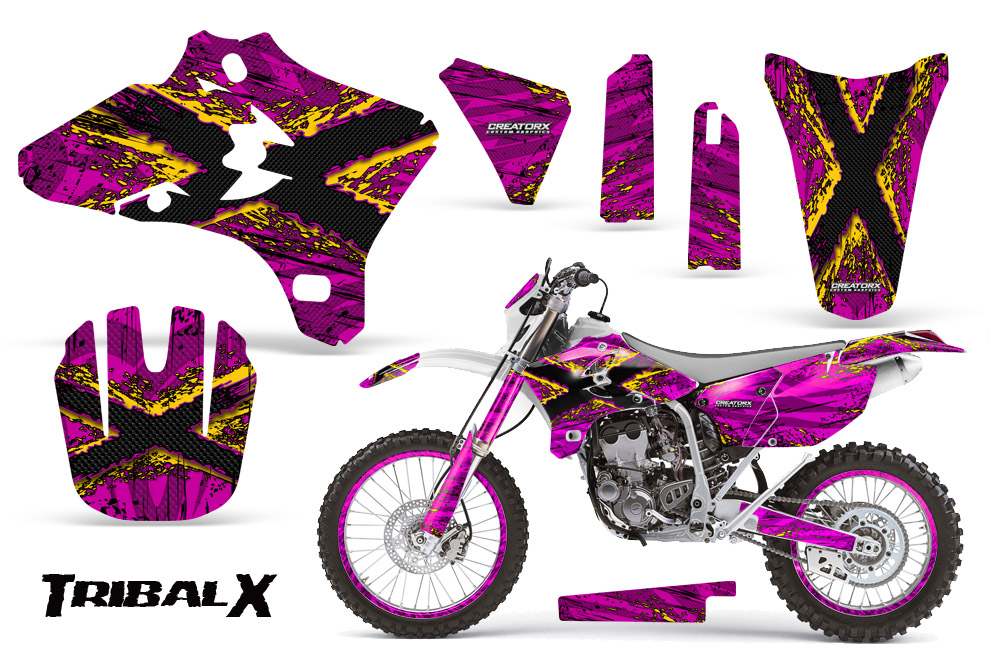 Yamaha YZ250 YZ450 03-05 WR250 WR450 05-06 TribalX Yellow Pink NP Rims